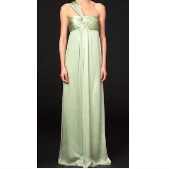 Banana Republic BR Monogram Green Silk Gown - Picture 2 of 6